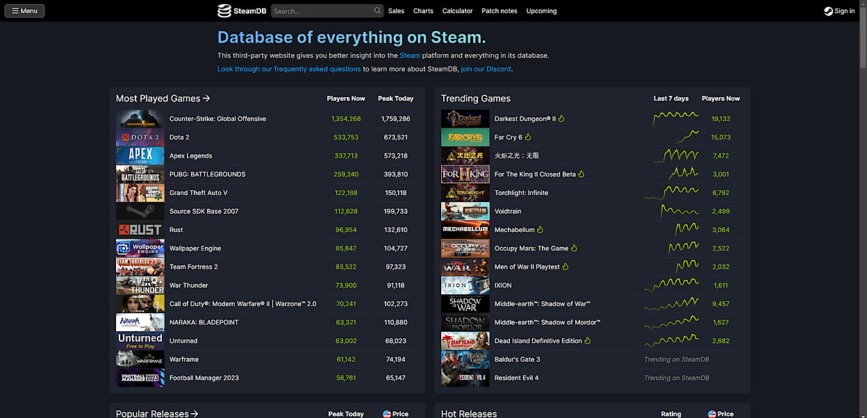 steamDB